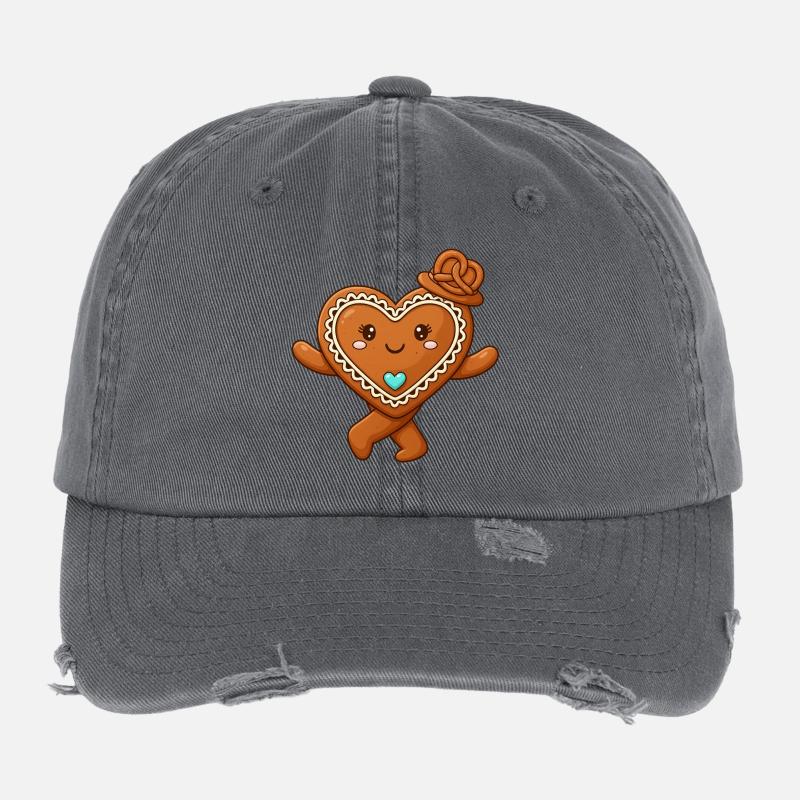 Lebkuchen Herzchen Flexfit Vintage Destroyed Cap