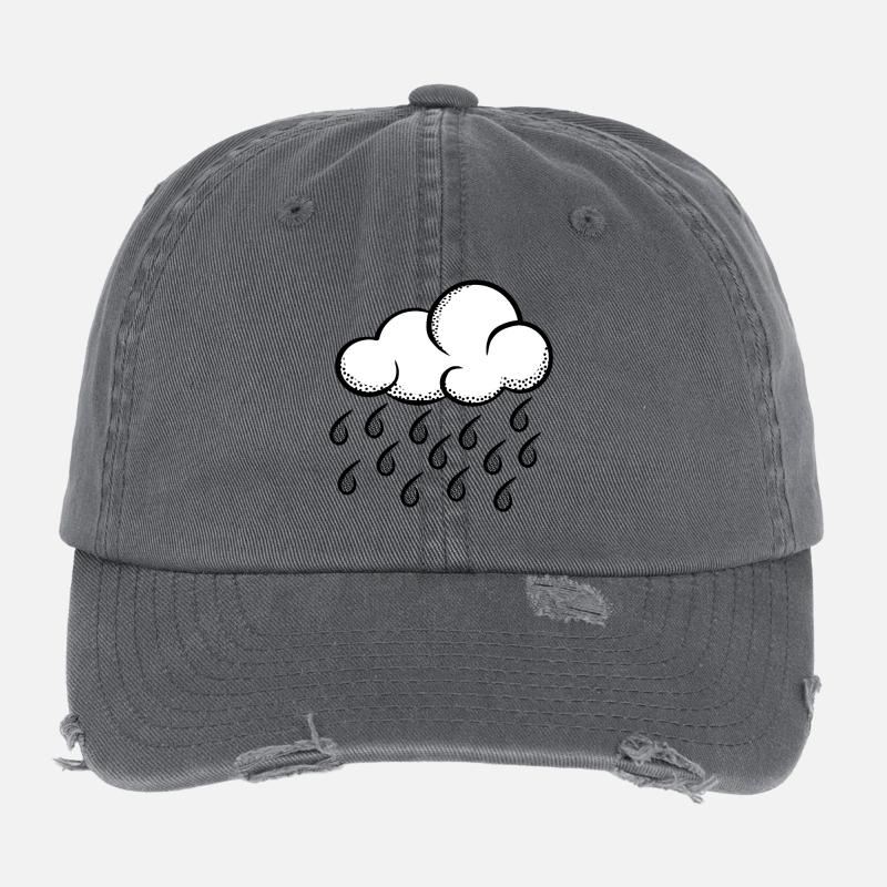 Cloud Pop Art Halftone Flexfit Vintage Destroyed Cap