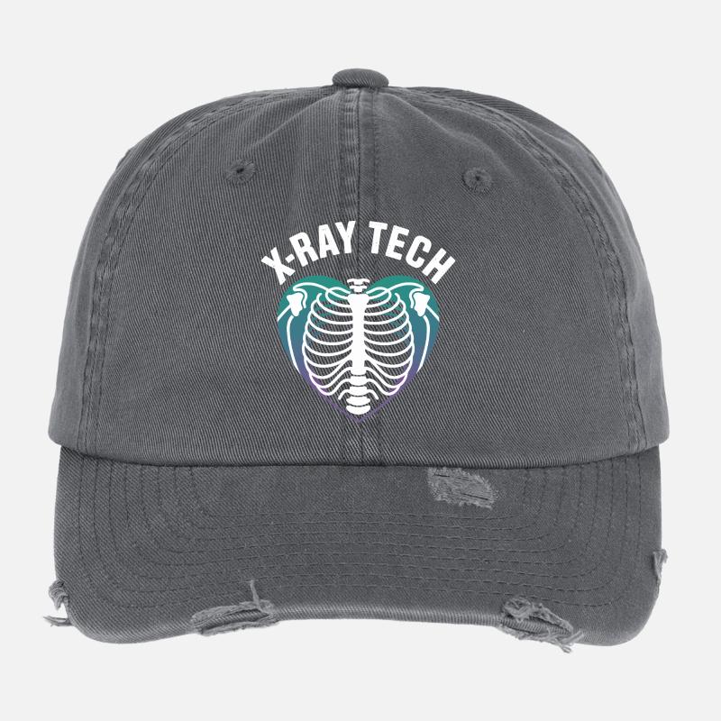 X-Ray Tech Herzröntgen Print Flexfit Vintage Destroyed Cap