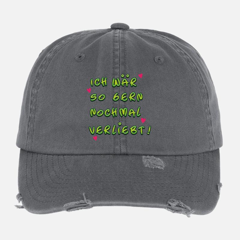 verliebt Flexfit Vintage Destroyed Cap