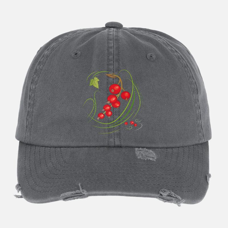 Cassises rouges Casquette vintage effet usé Flexfit