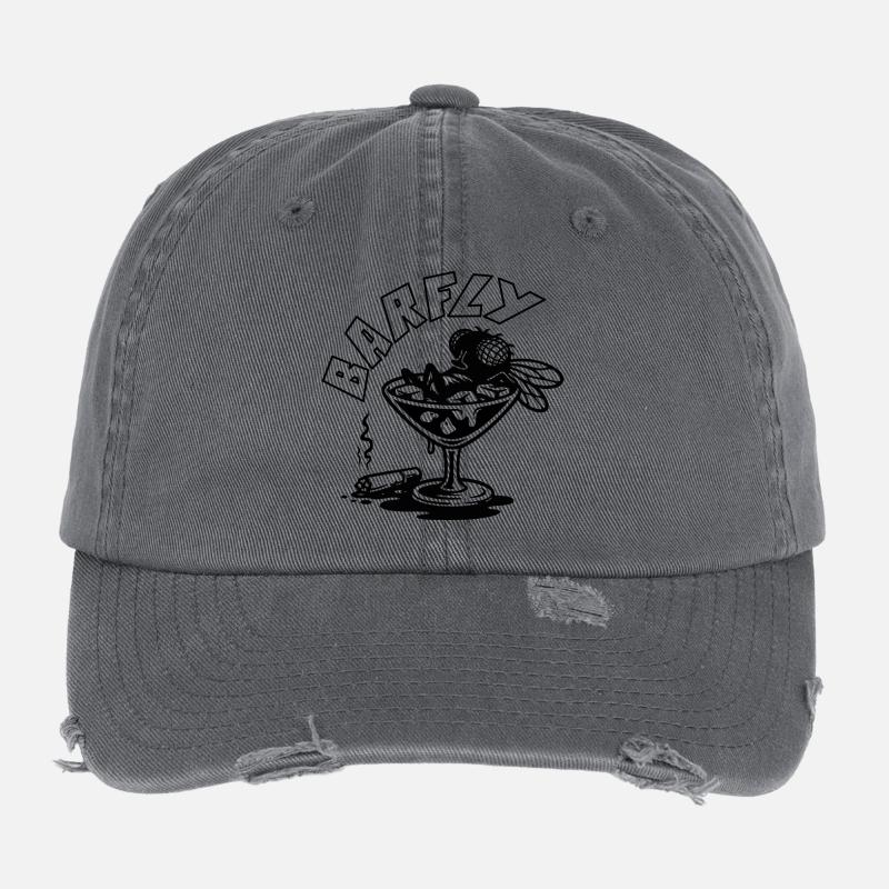 Fliege im Cocktailglas Flexfit Vintage Destroyed Cap