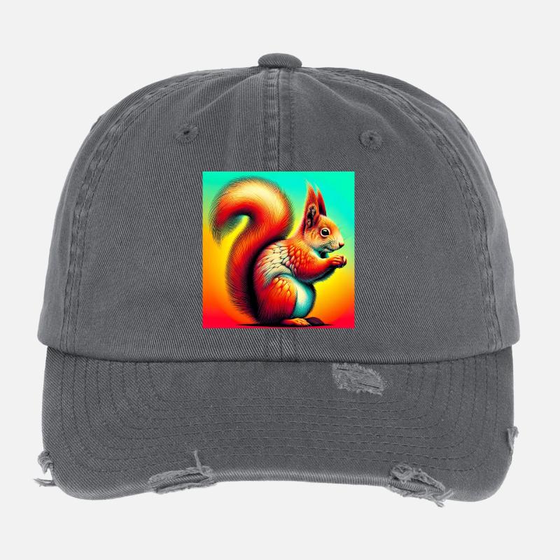 écureuil Casquette vintage effet usé Flexfit