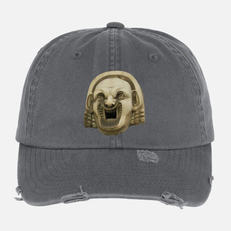 Lachende Steinmaske Flexfit Vintage Destroyed Cap