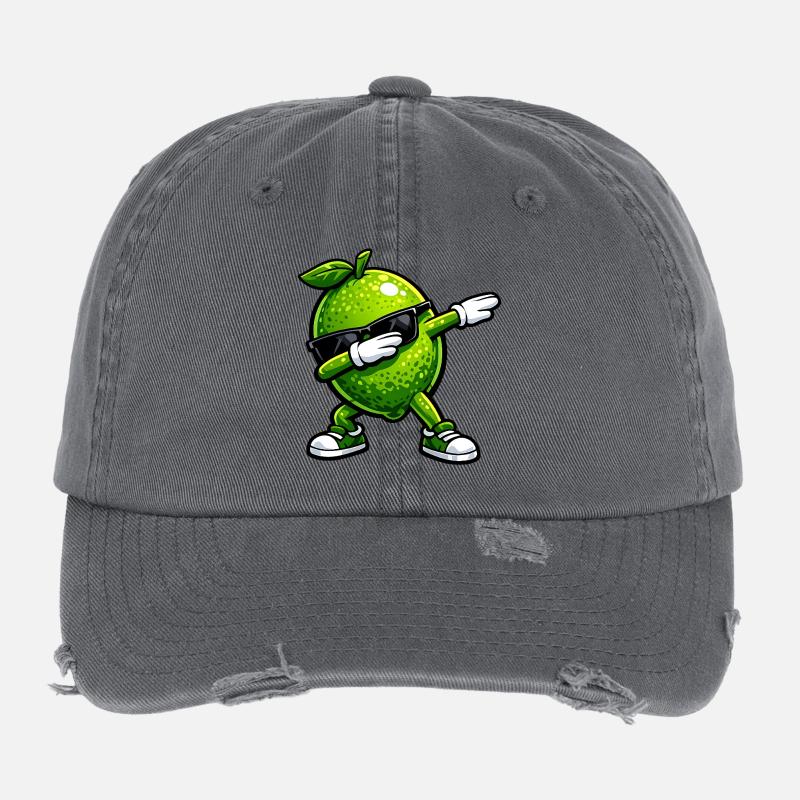 Dabbing Limette Flexfit Vintage Destroyed Cap