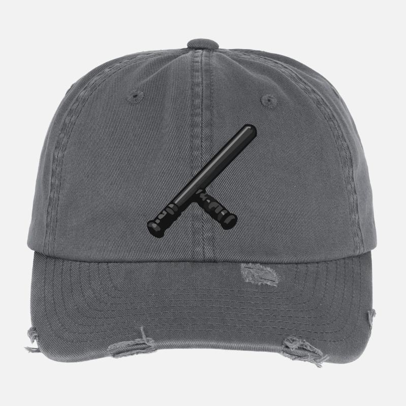 Dark Baton Graphic Casquette vintage effet usé Flexfit