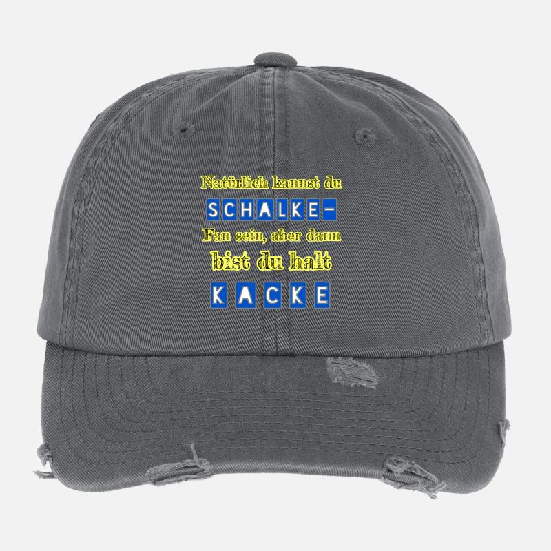 Schalke - Kacke Flexfit Vintage Destroyed Cap