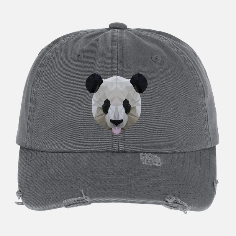 polygone Panda Casquette vintage effet usé Flexfit