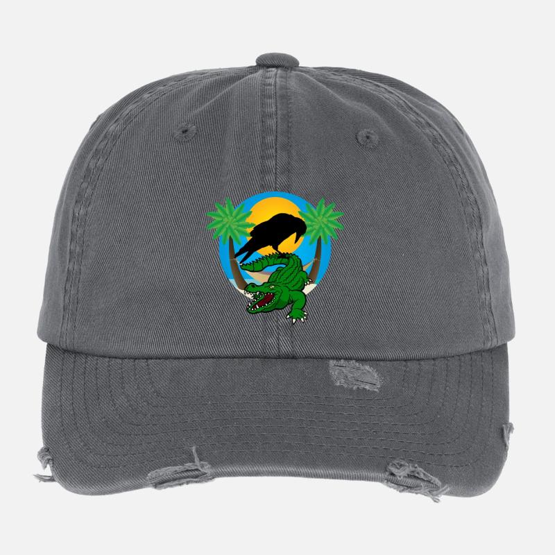 Plastic palm trees Flexfit Vintage Destroyed Cap