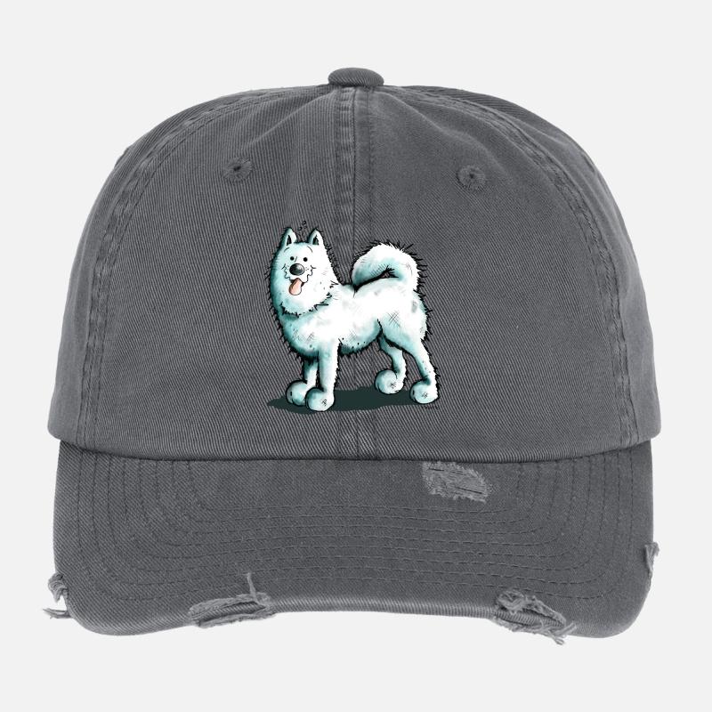 Sammy Samoyed - Samoyède Casquette vintage effet usé Flexfit