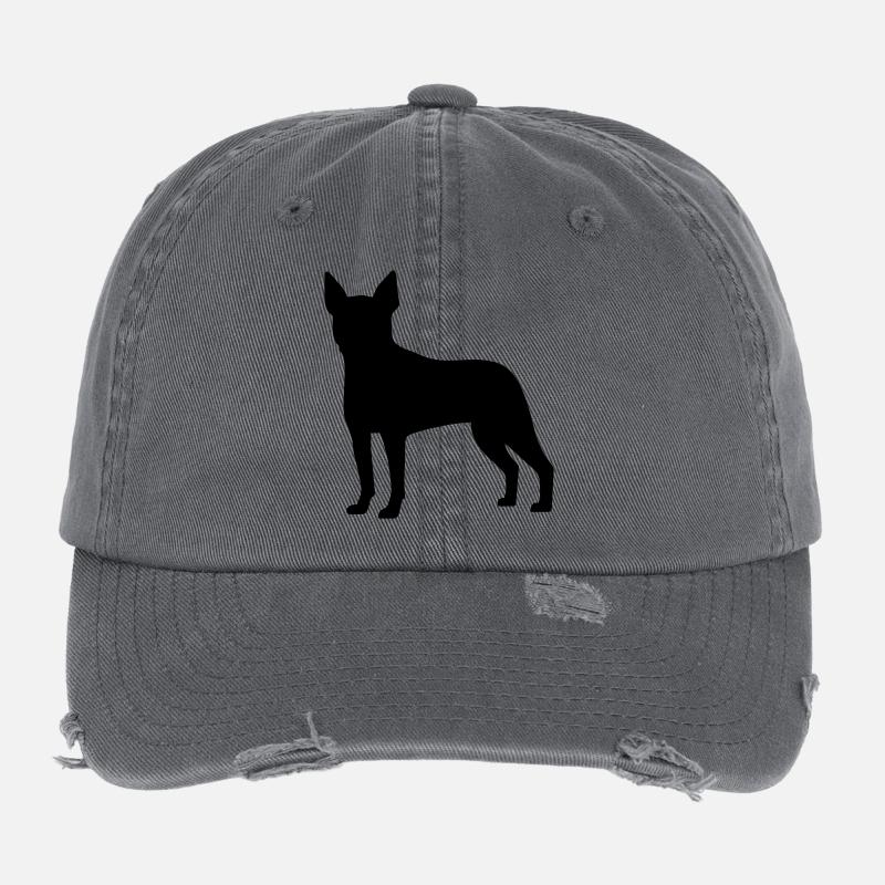 Boston Terrier Flexfit Vintage Destroyed Cap