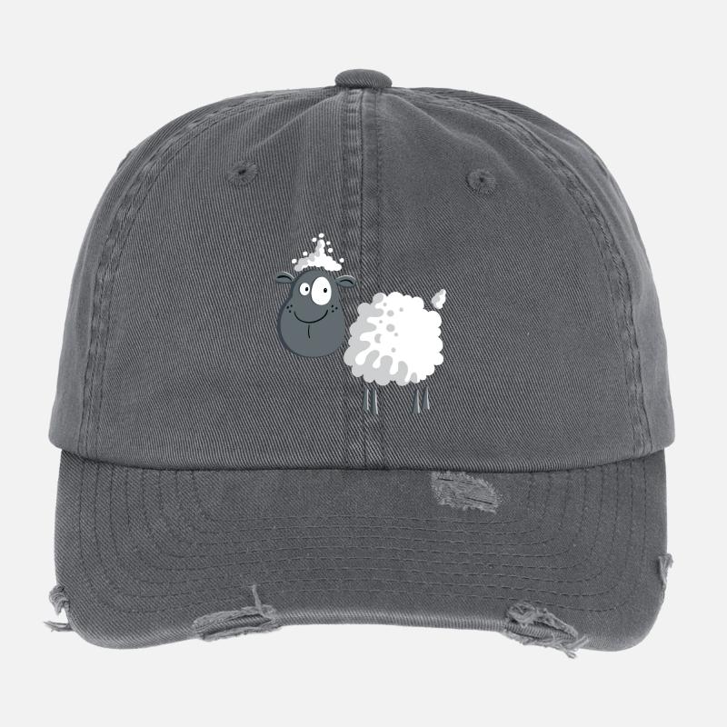 Schaf auf der Weide Flexfit Vintage Destroyed Cap