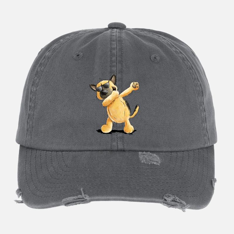 Dab Dance Deutscher Schäferhund Flexfit Vintage Destroyed Cap
