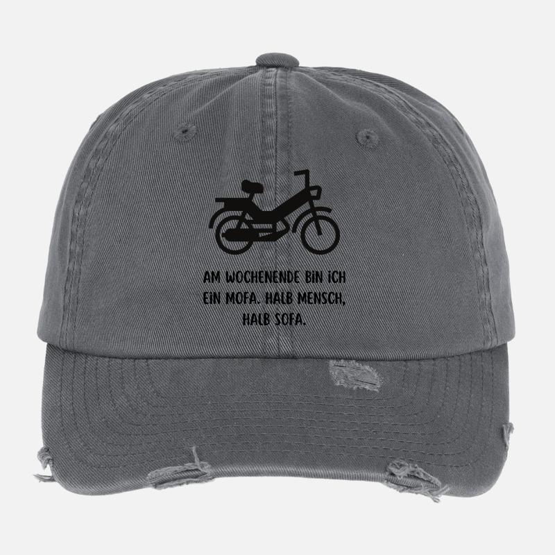 Mofa - Flexfit Vintage Destroyed Cap - Dunkelgrau
