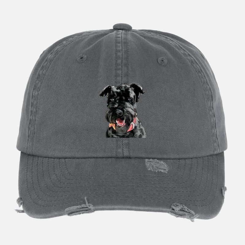 Kerry Blue Terrier Flexfit Vintage Destroyed Cap