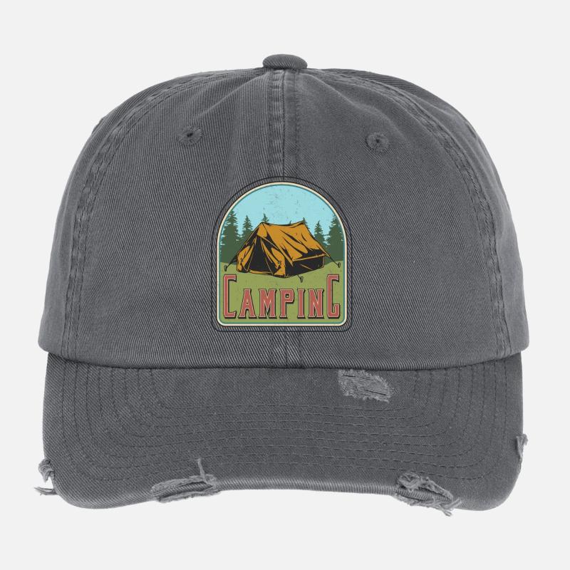 Camping Flexfit Vintage Destroyed Cap