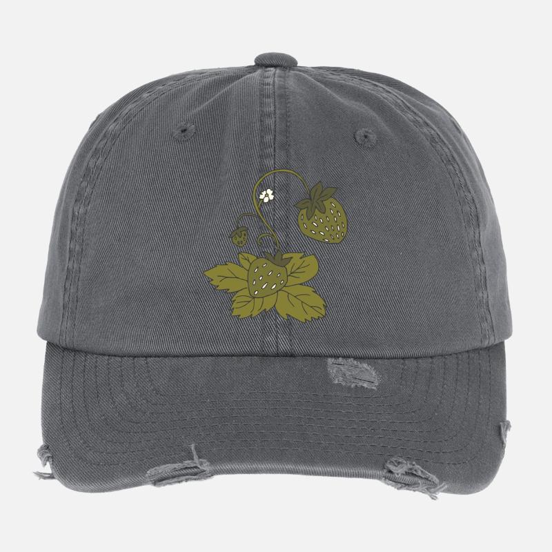 strawberry plant Flexfit Vintage Destroyed Cap