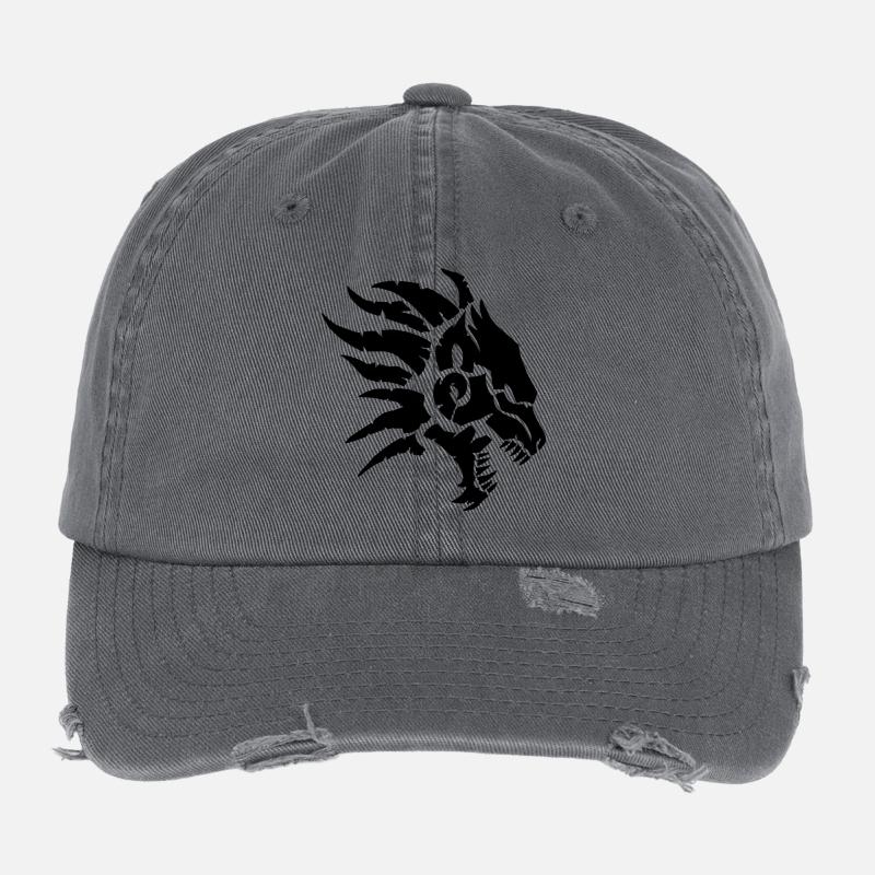 La bête infernale (noir) Casquette vintage effet usé Flexfit