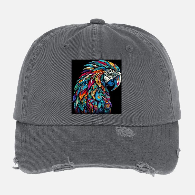 Ara perroquet Casquette vintage effet usé Flexfit