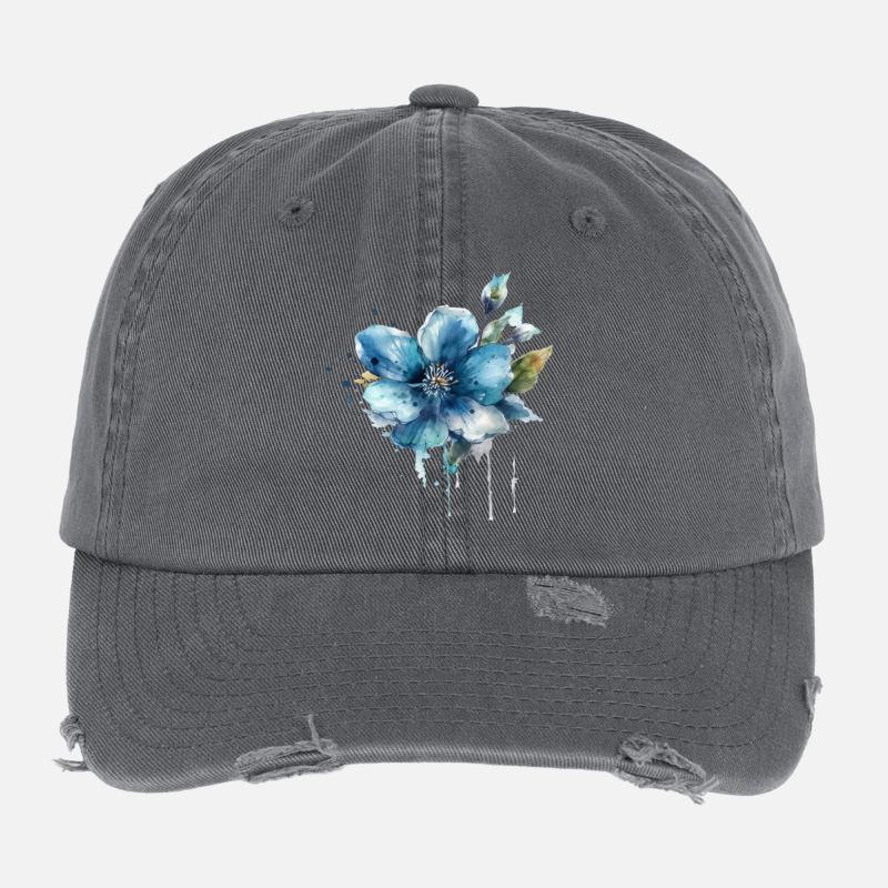 Blaue Blüte Flexfit Vintage Destroyed Cap