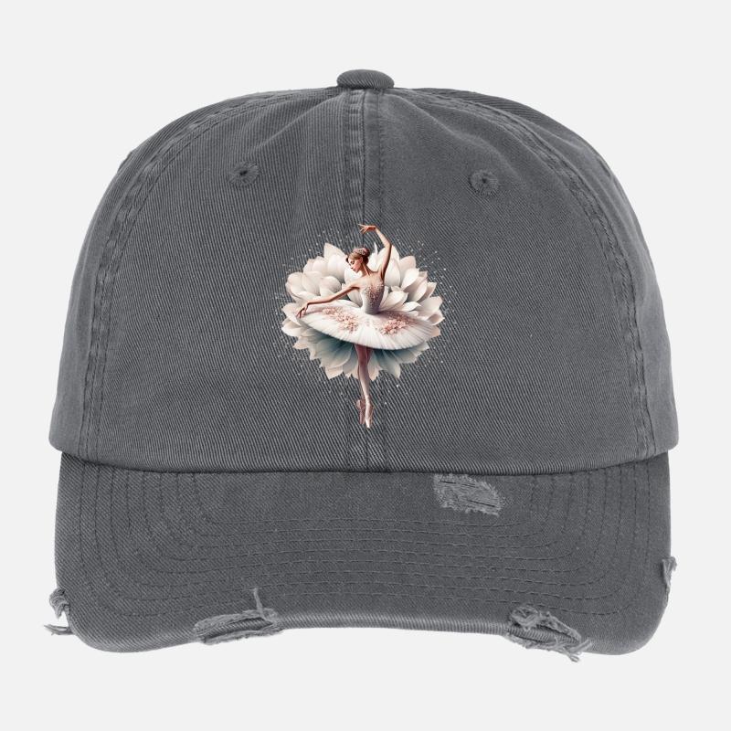 Balletttänzerin mit Tutu Flexfit Vintage Destroyed Cap
