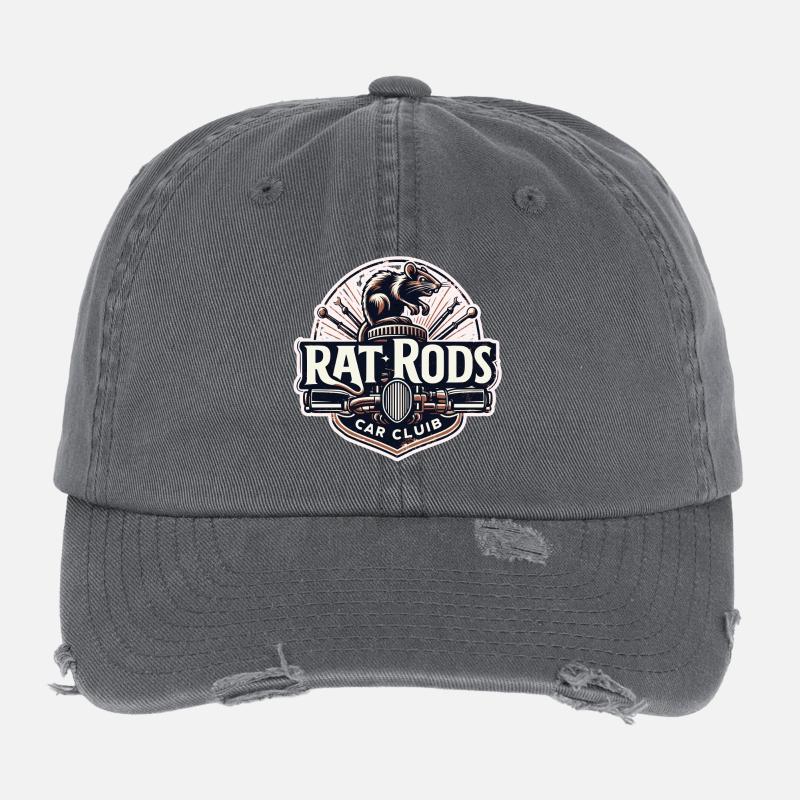 Ratsking Ratlook Shirt – Rustikaler Custom Style Flexfit Vintage Destroyed Cap