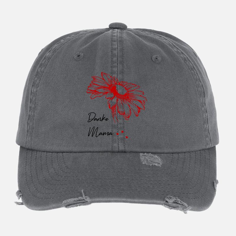 Muttertag Danke Mama Flexfit Vintage Destroyed Cap