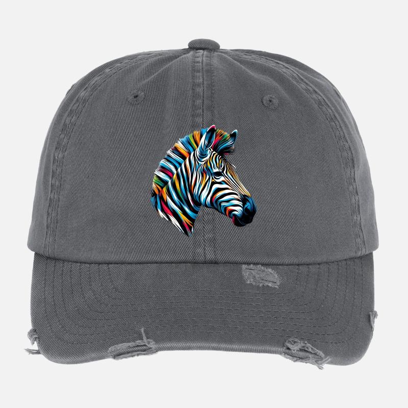 Zebra Flexfit Vintage Destroyed Cap