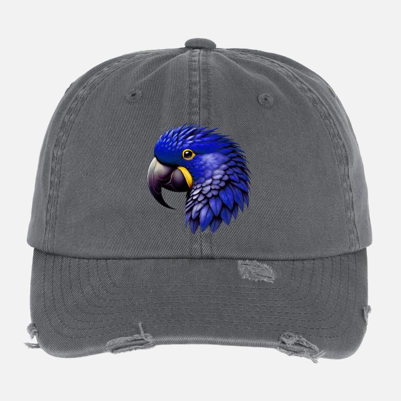 Parrot - Flexfit Vintage Destroyed Cap - dark grey