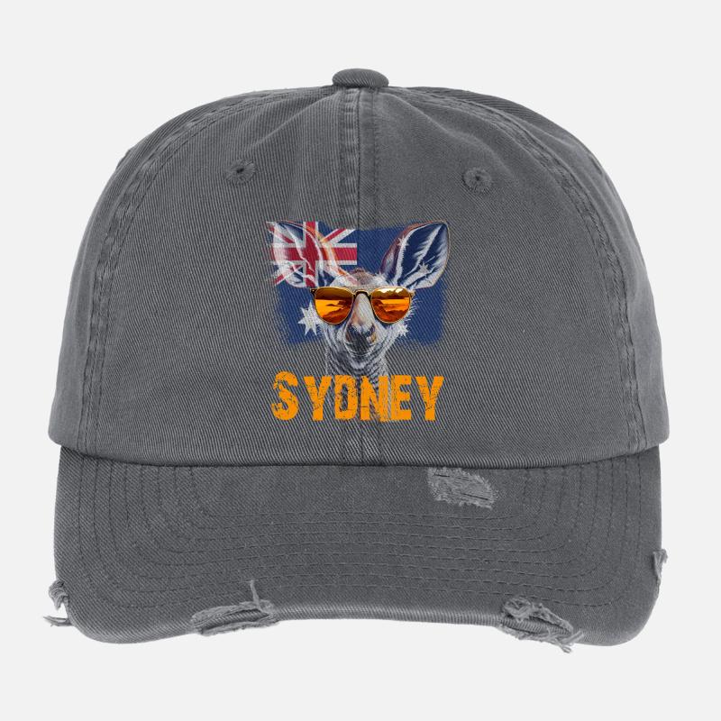 Syndney Roo Flexfit Vintage Destroyed Cap