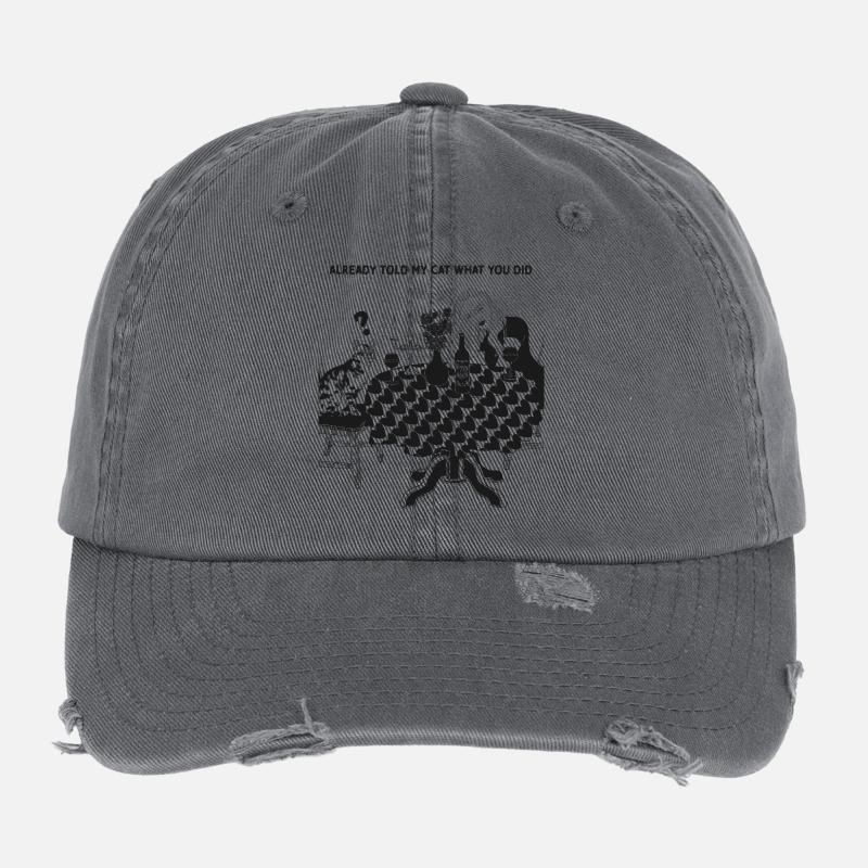 J’AI DÉJÀ DIT À MON CHAT CE QUE TU AS FAIT Casquette vintage effet usé Flexfit