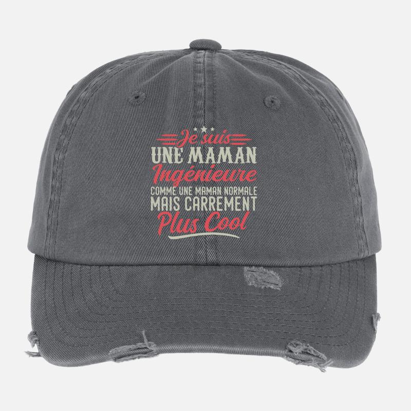 I'm an engineer mom, downright cool Flexfit Vintage Destroyed Cap