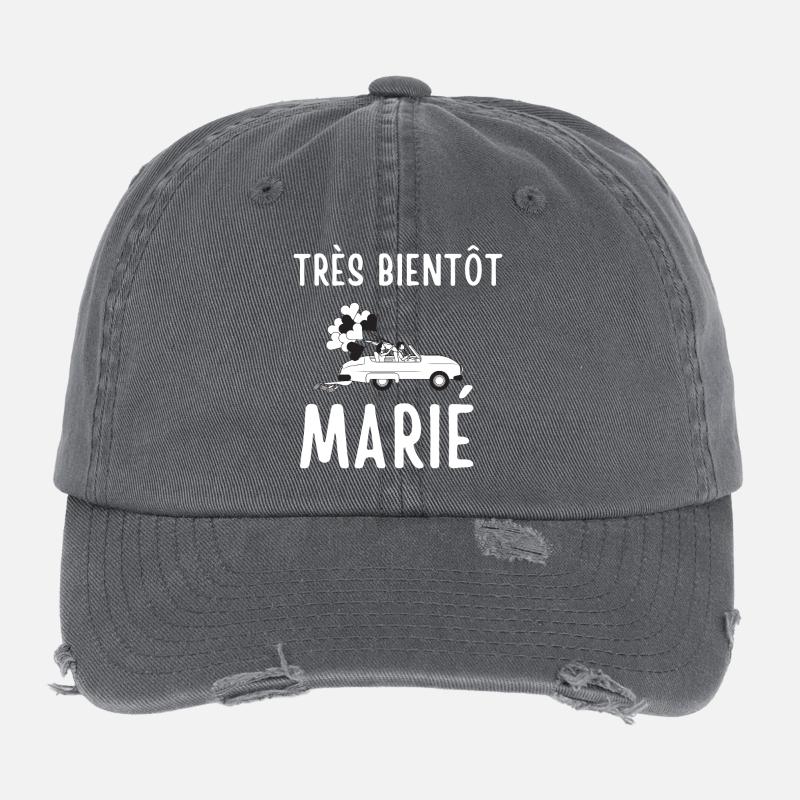Très bientôt  Marié Casquette vintage effet usé Flexfit