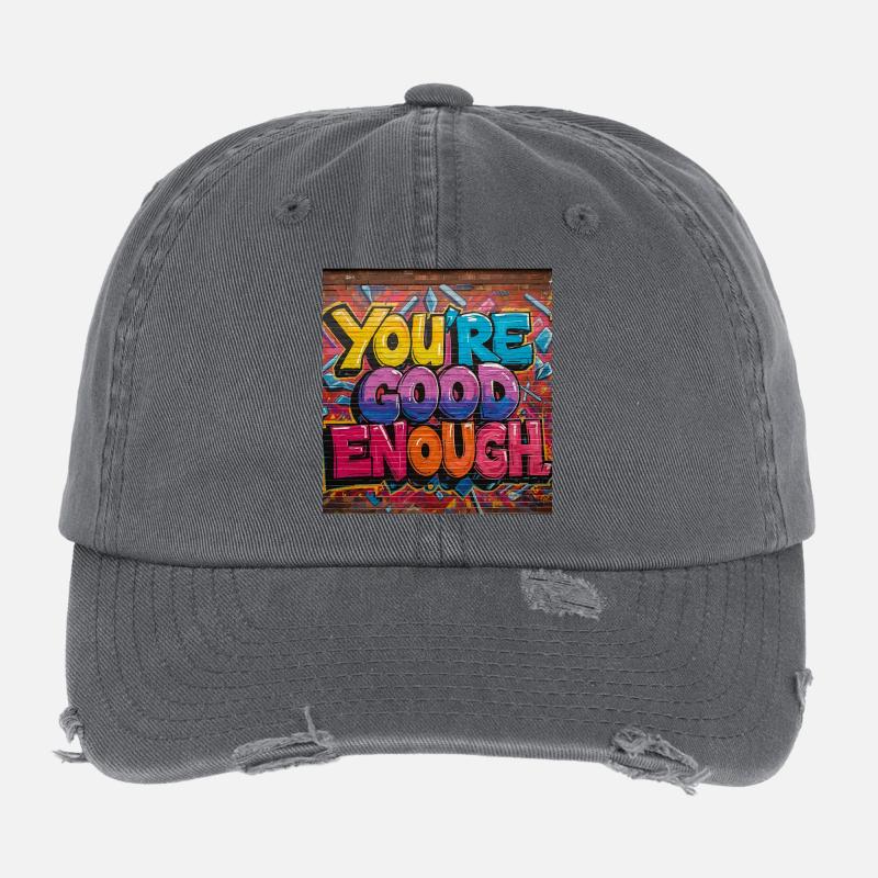 Art de texte graffiti inspirant Casquette vintage effet usé Flexfit