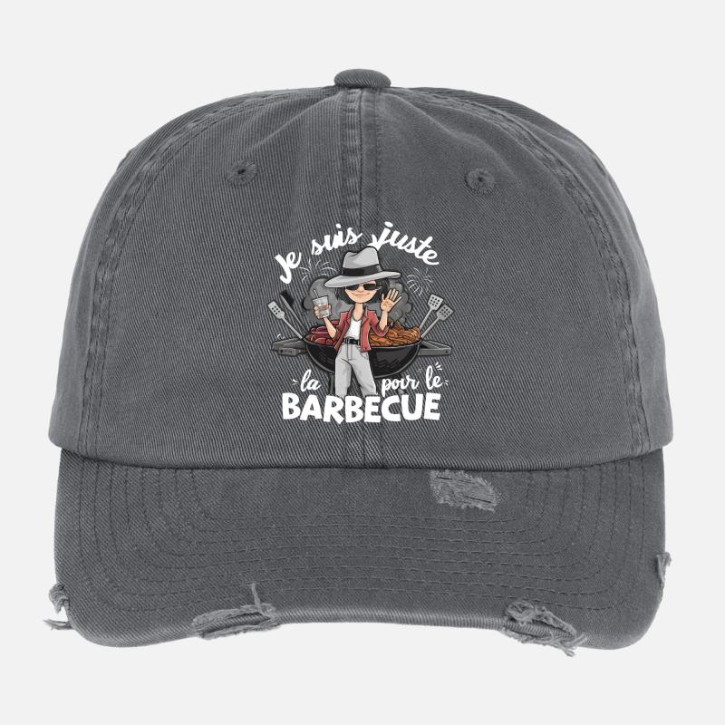 Vatertagsgeschenk Barbecue Master Grill Flexfit Vintage Destroyed Cap
