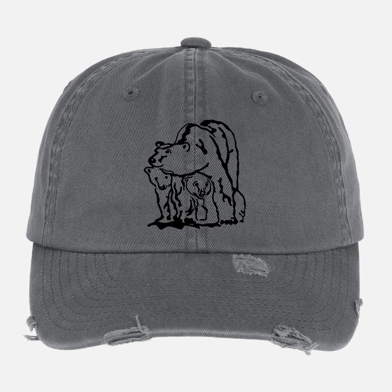 polar bear Flexfit Vintage Destroyed Cap