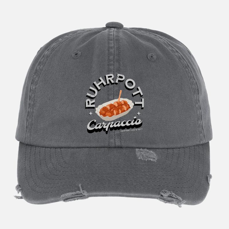 Ruhrpott Carpaccio Currywurst Flexfit Vintage Destroyed Cap