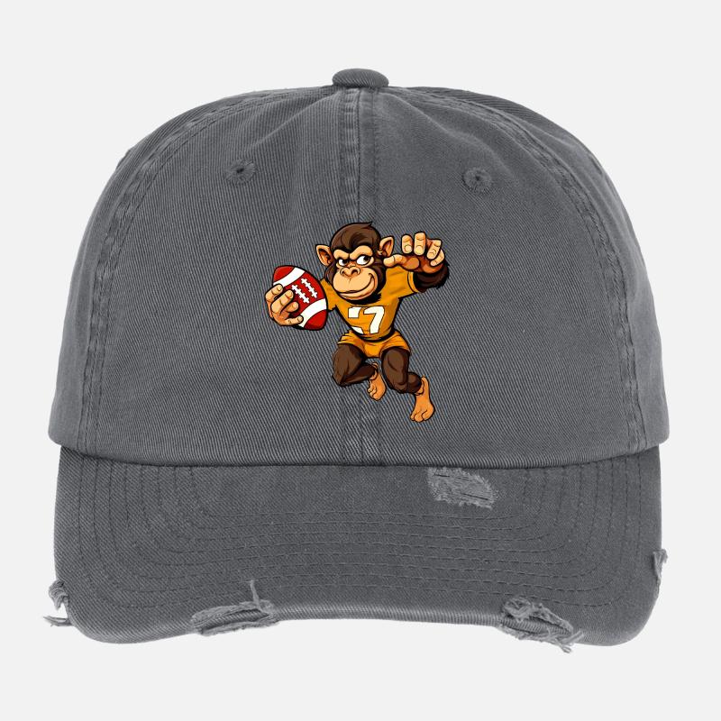 Monkeys Rugby Casquette vintage effet usé Flexfit