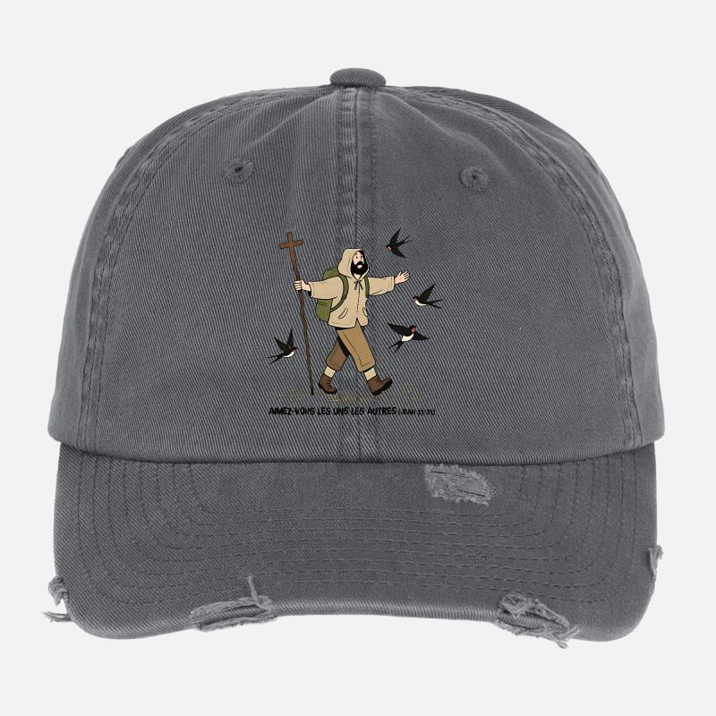 Pilger, liebt einander Flexfit Vintage Destroyed Cap
