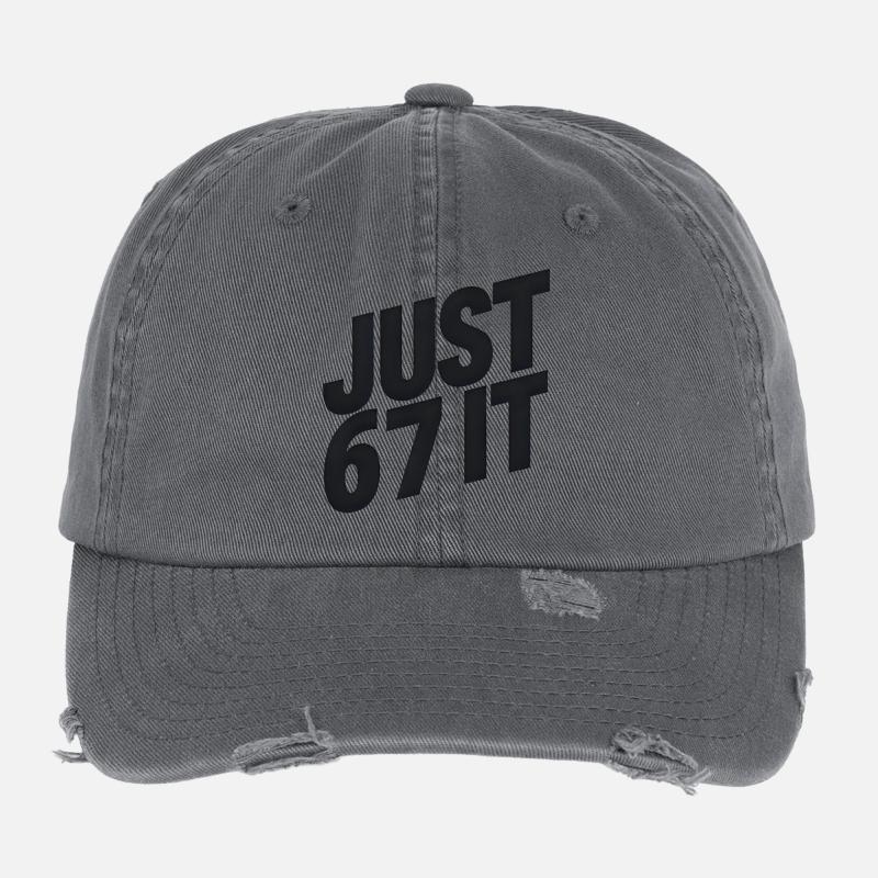 Just 6 7 It – Statement Typographique Casquette vintage effet usé Flexfit