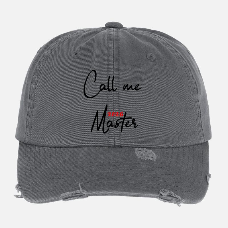 Master 2026 Graduation Graduation Flexfit Vintage Destroyed Cap