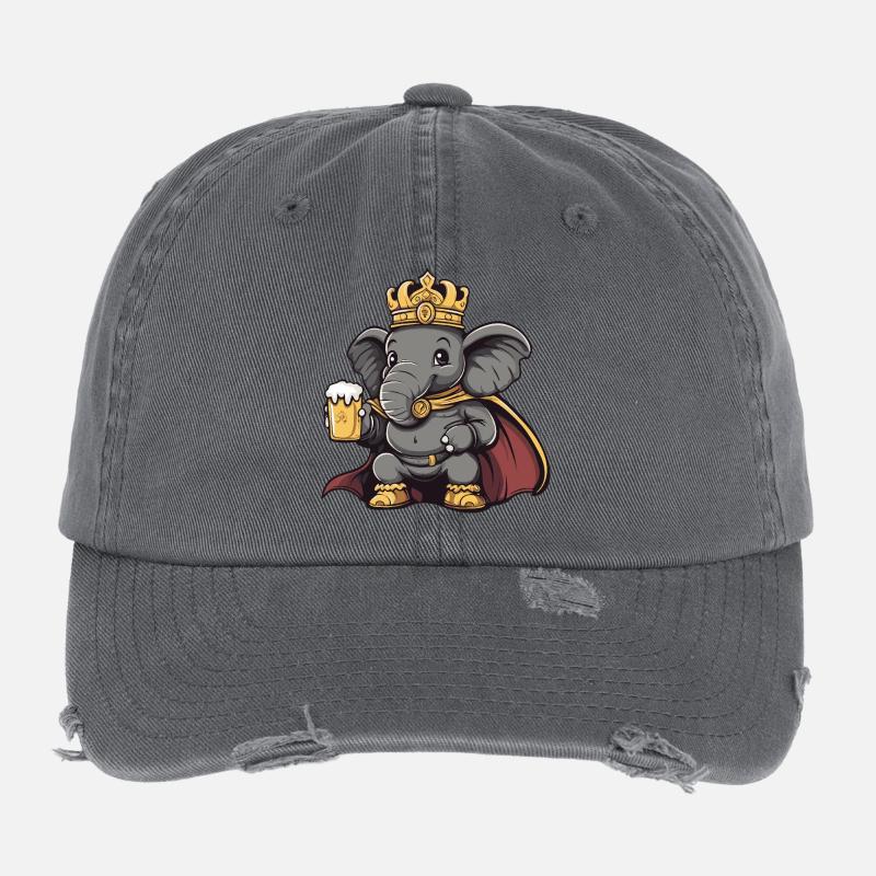 Elefant Bier König Flexfit Vintage Destroyed Cap