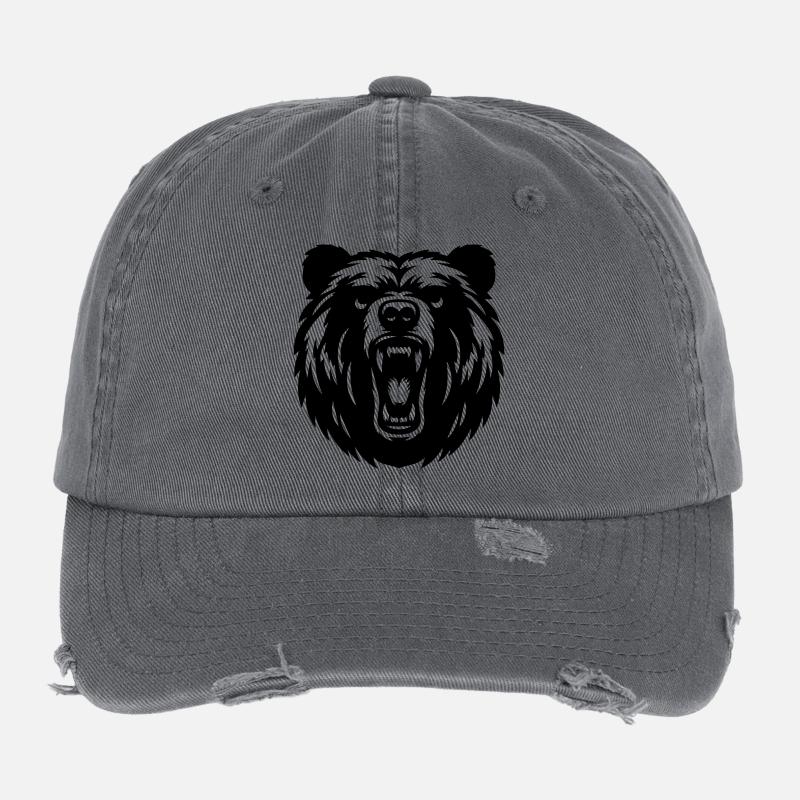 Russian Grizzly Bear – Strong Motive! Flexfit Vintage Destroyed Cap