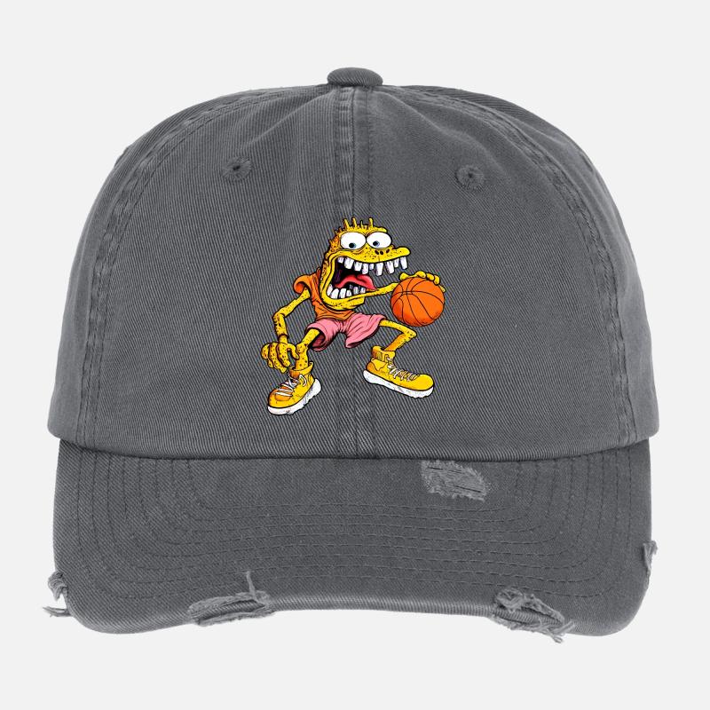 Basketball Monster Comic Flexfit Vintage Destroyed Cap