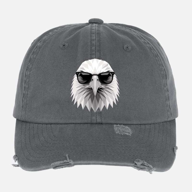 Aigle Pygargue à tête blanche Aigle royal Pygargue à queue blanche Casquette vintage effet usé Flexfit