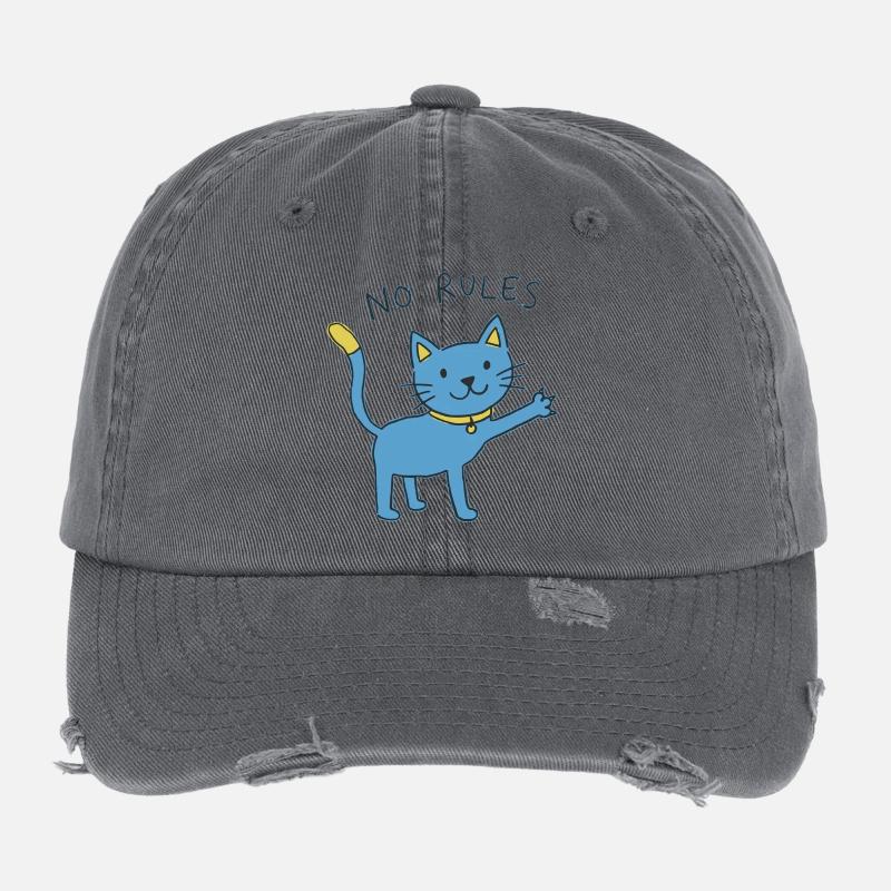 Blue Cat Revolt – No Rules Flexfit Vintage Destroyed Cap