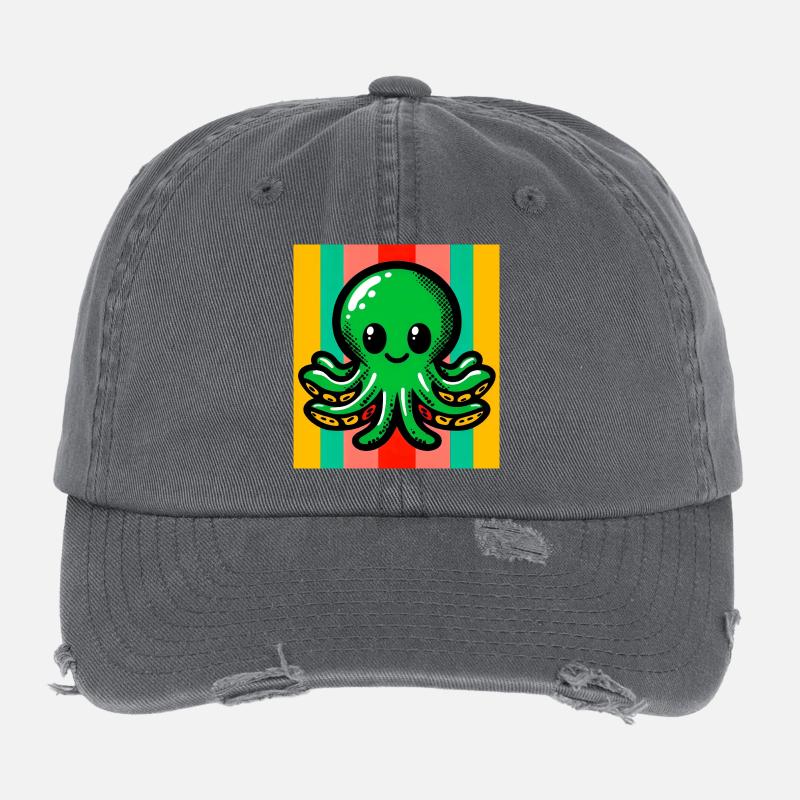Krake Flexfit Vintage Destroyed Cap