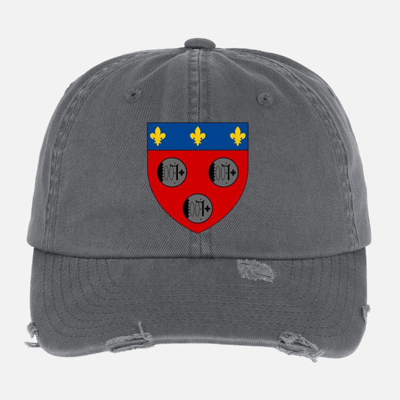 Blason de la Beauce - Casquette vintage effet usé Flexfit - charbon