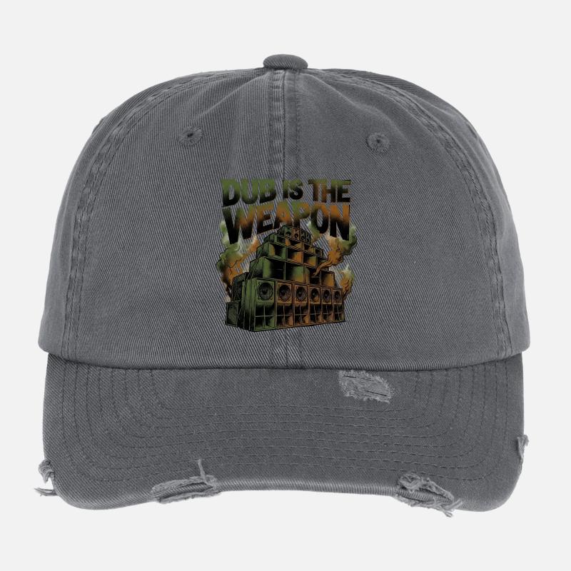 Reggae Dub Is The Weapon Flexfit Vintage Destroyed Cap