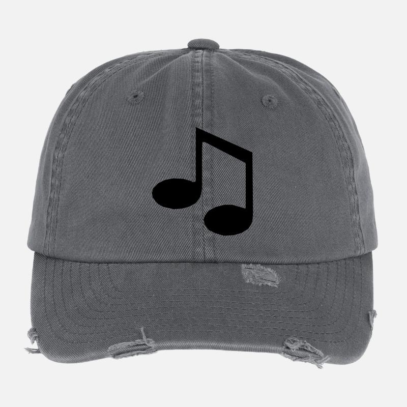 Note de musique Casquette vintage effet usé Flexfit